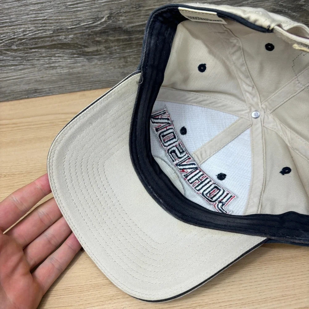 VINTAGE Nascar Hat Cap Strap Back Tan Jimmie Johnson‎ Lowes Racing Team